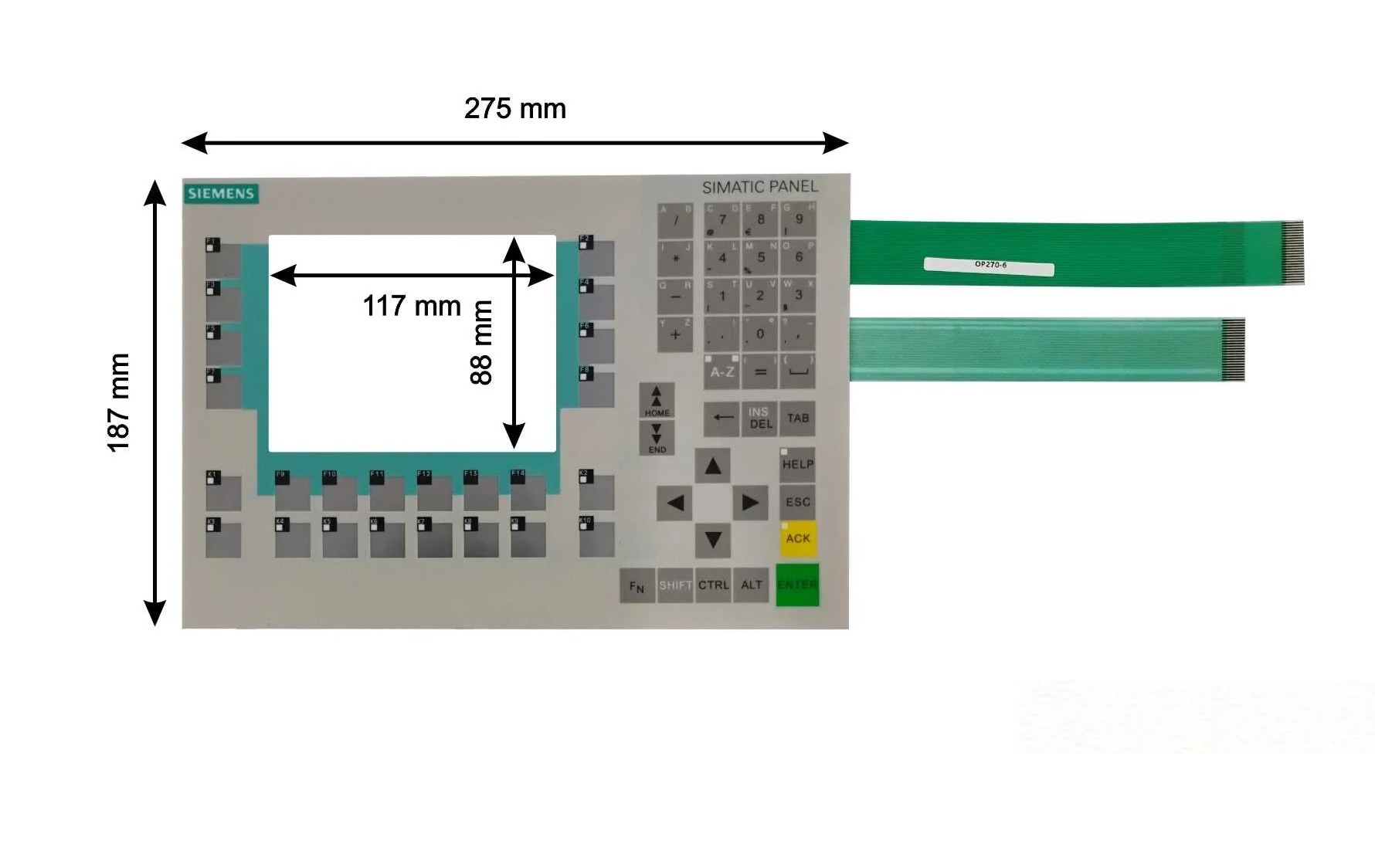 Keypad for Siemens OP270-6 HMI Panel
